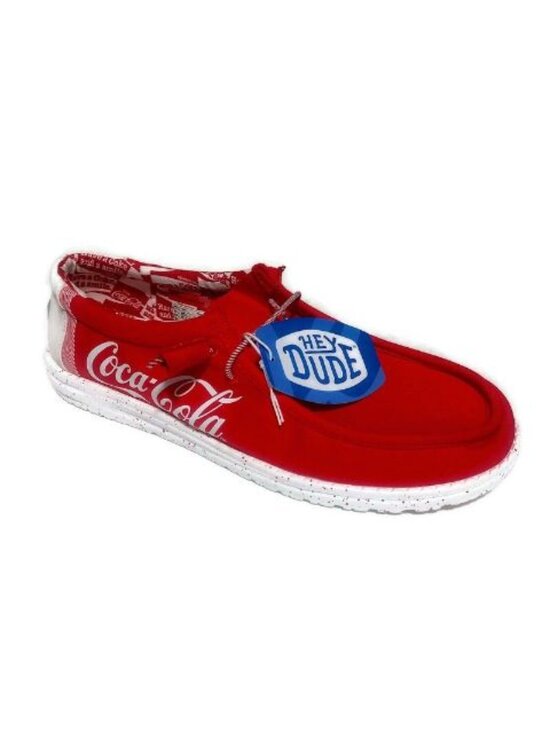 Hey Dude Mens Size 15 x Coca-Cola Wally Coke Limited Edition Casual Shoes Red main image 3